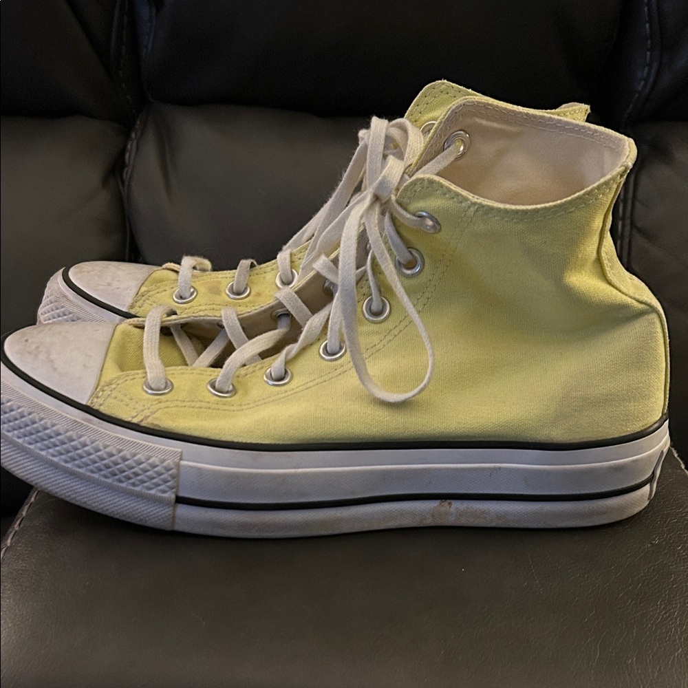 Converse Yellow High-Top Athletic Shoes